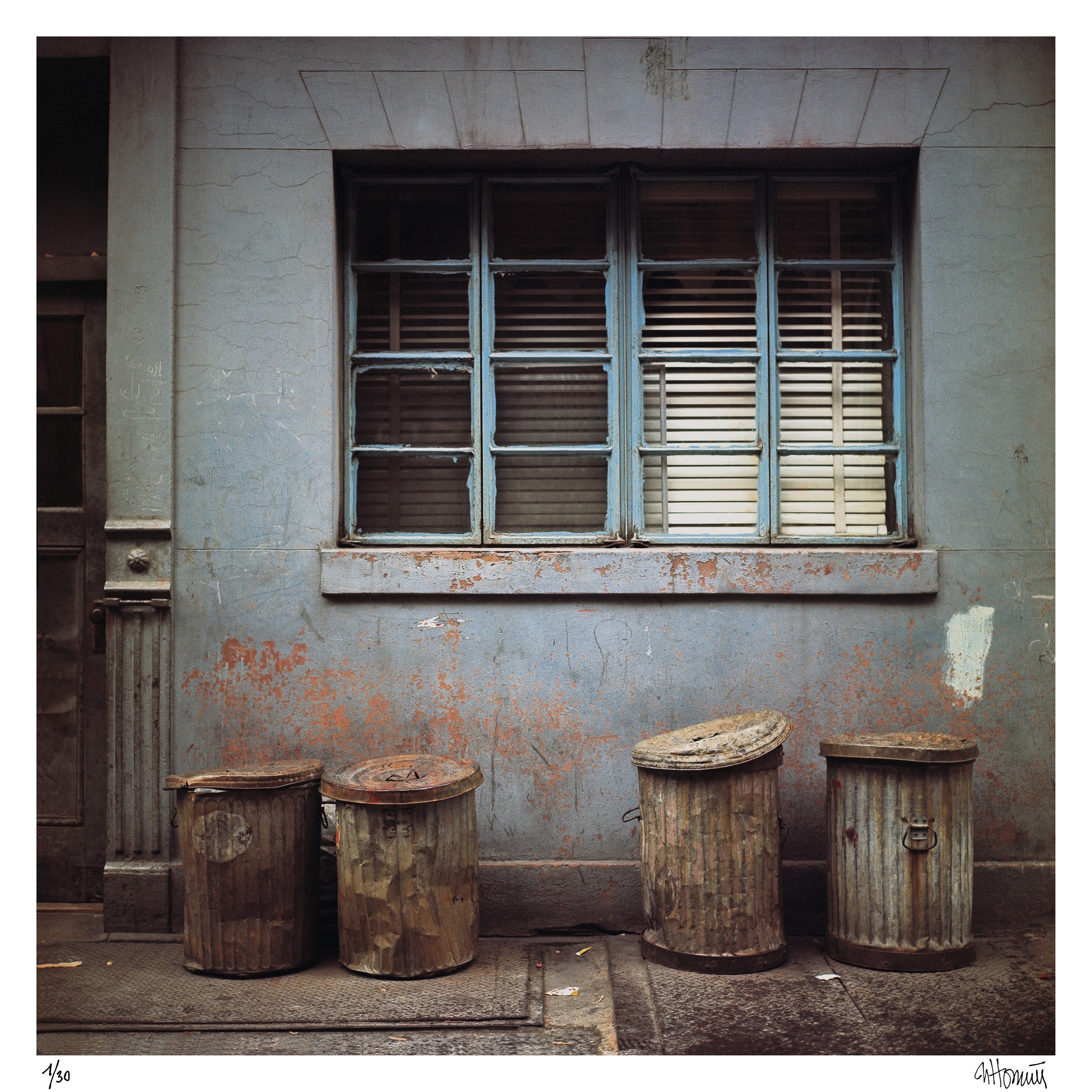 Michel Hosszù, Garbage cans - New York 1964 Michel Hosszù, Garbage cans - New York 1964