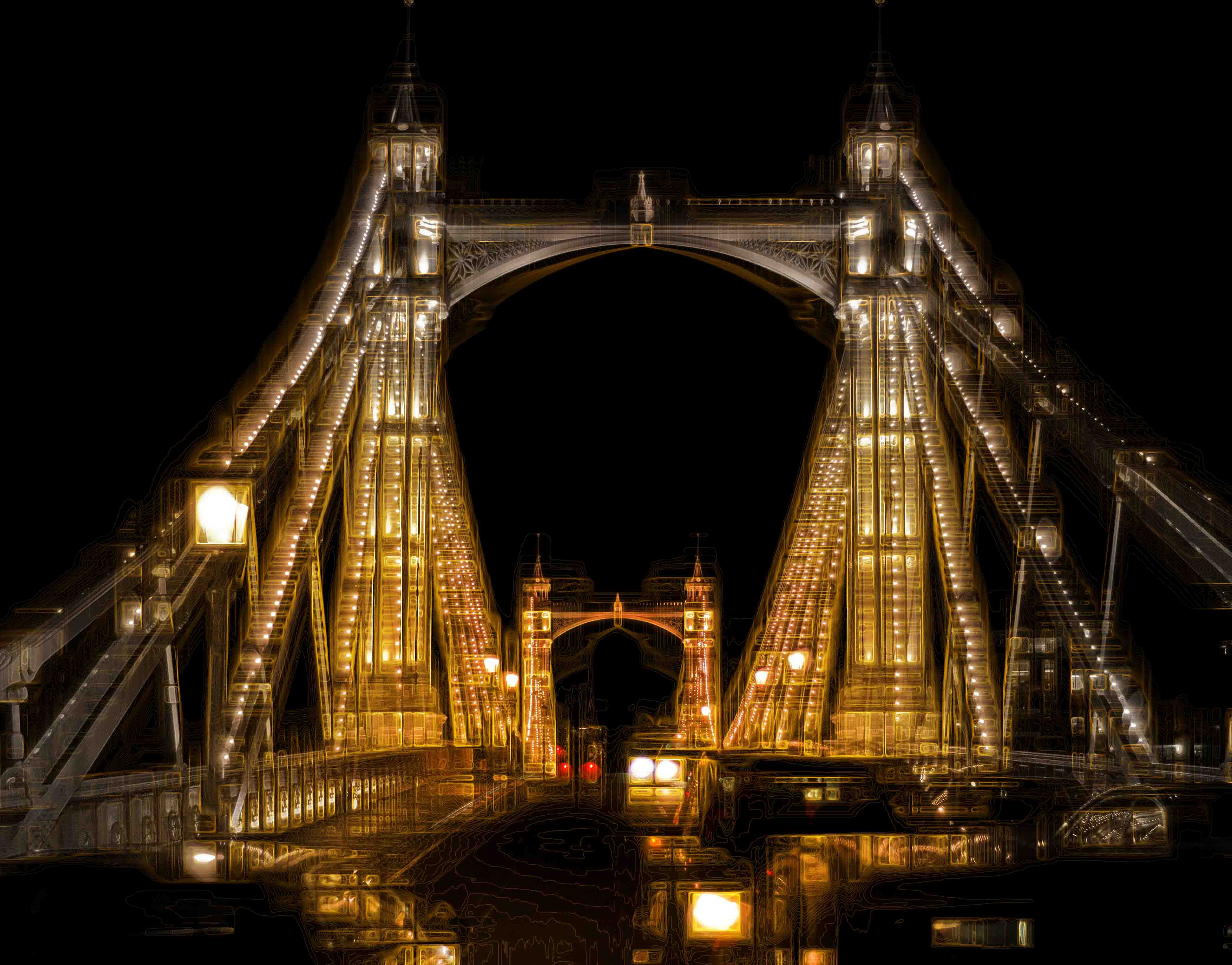 Duncan Wade, Albert Bridge, Golden Glow Duncan Wade, Albert Bridge, Golden Glow