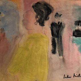 Gemälde, Night in Paris Nuit Mère 1966 Mère et enfant au Casino Mother Child Paris, Jochen Michaelis