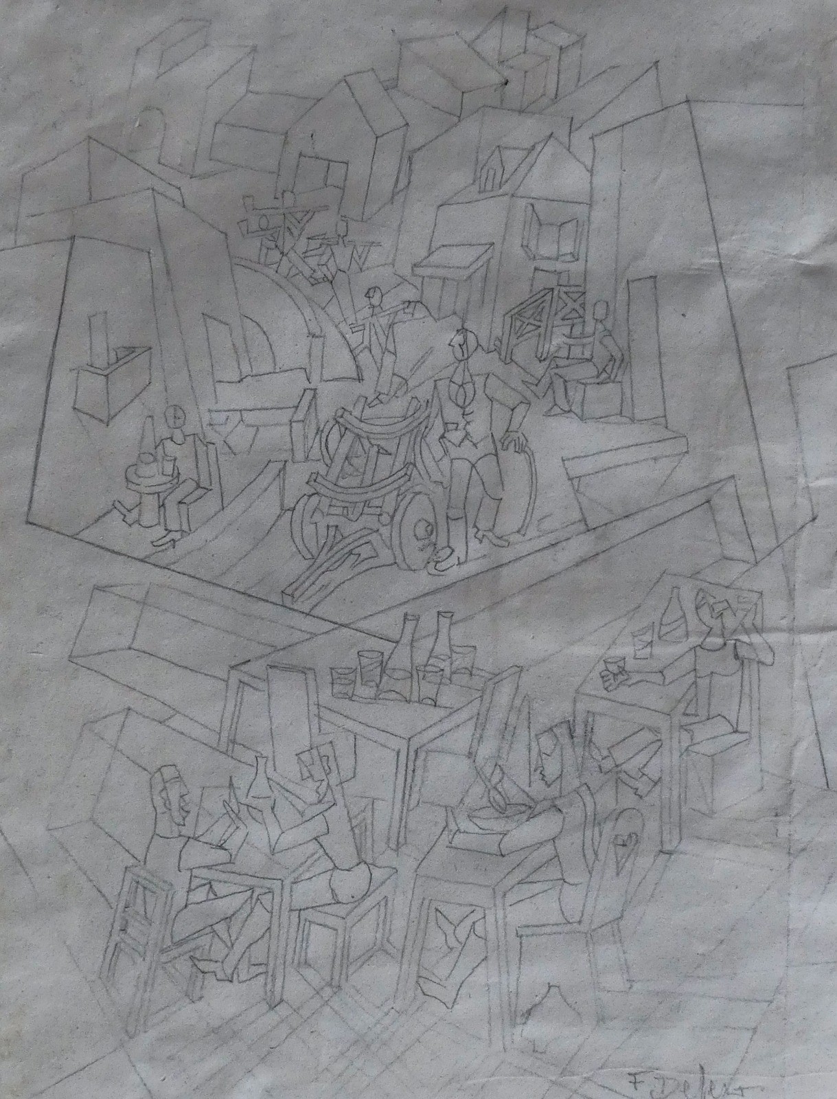 Fortunato Depero, Dentro e fuori l'osteria Fortunato Depero, Dentro e fuori l'osteria
