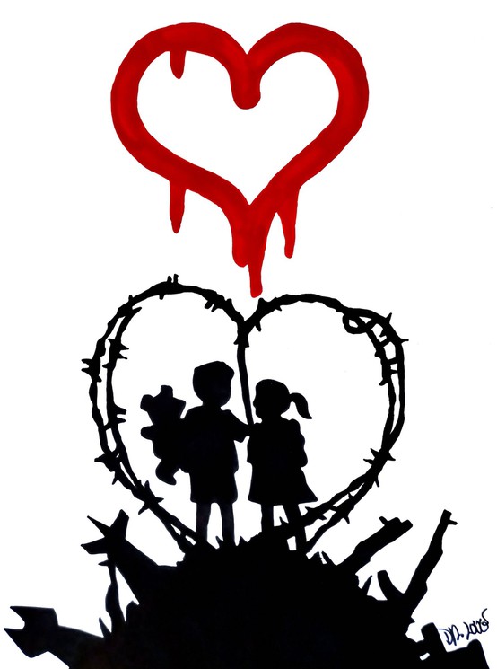 Love War A Tribute To Banksy By Dr Love 21 Painting Artsper