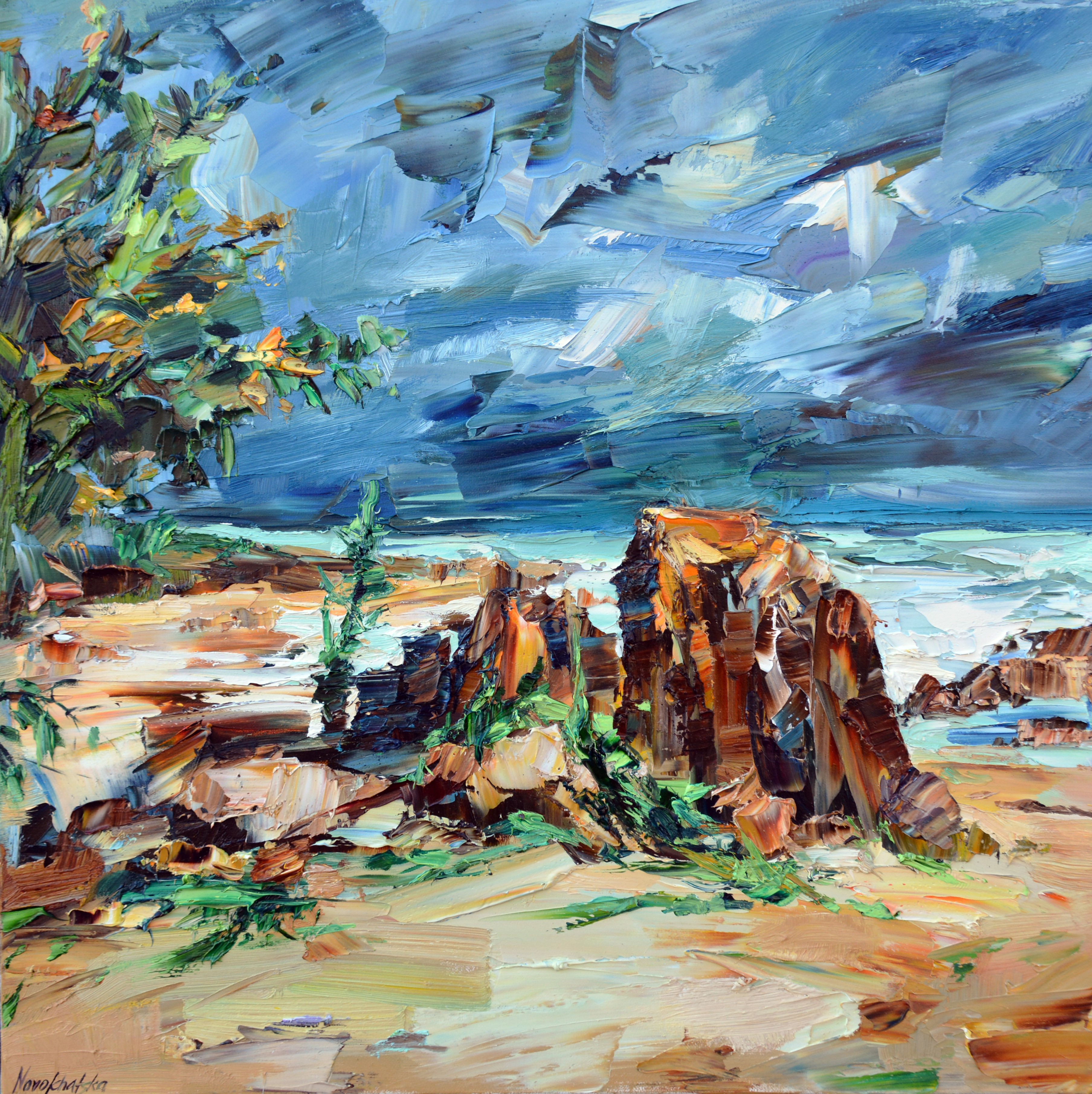 Olga Novokhatska, Rocher de la plage Olga Novokhatska, Rocher de la plage
