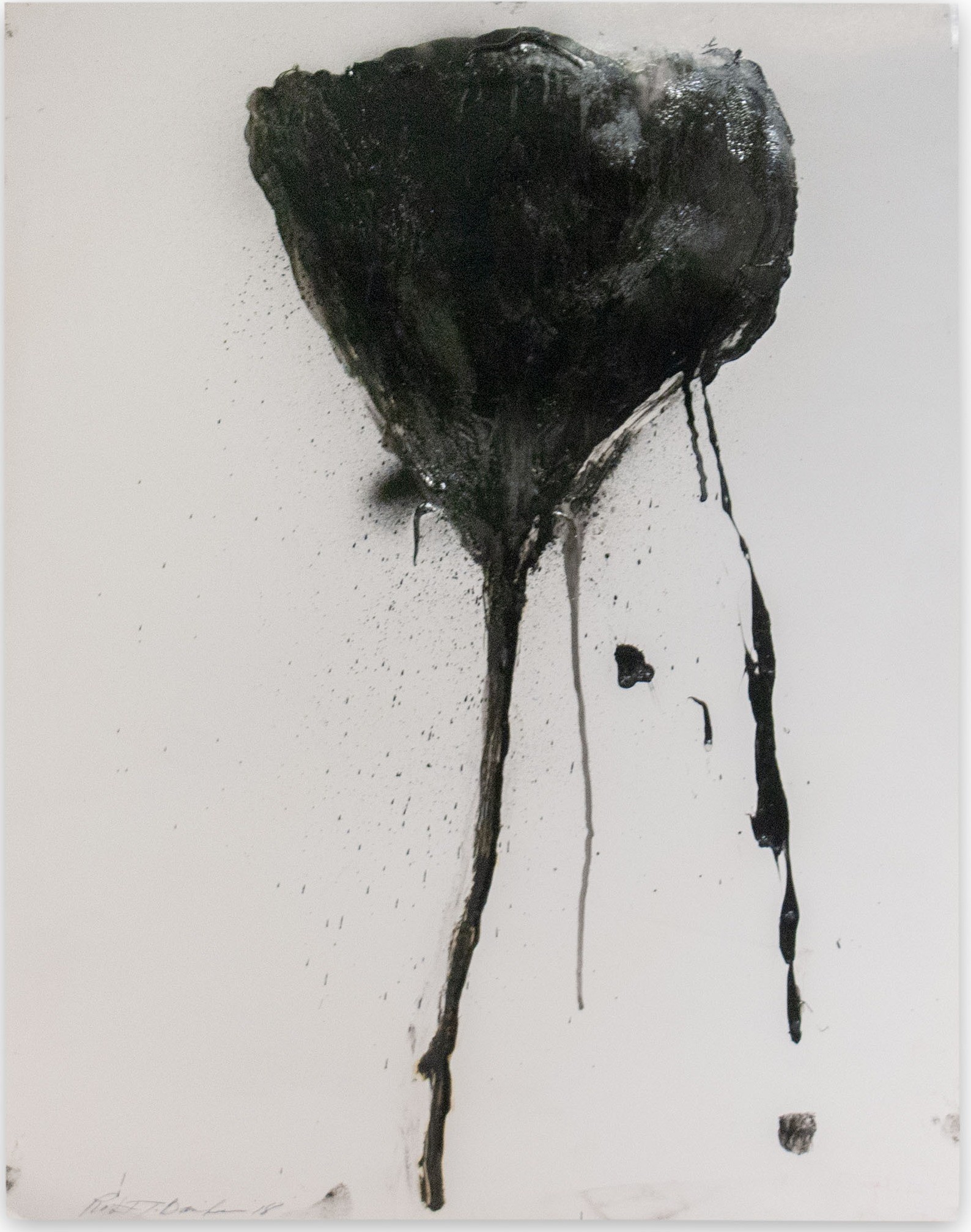 Robert Baribeau, Stem in Black #7 (Abstract Painting) Robert Baribeau, Stem in Black #7 (Abstract Painting)