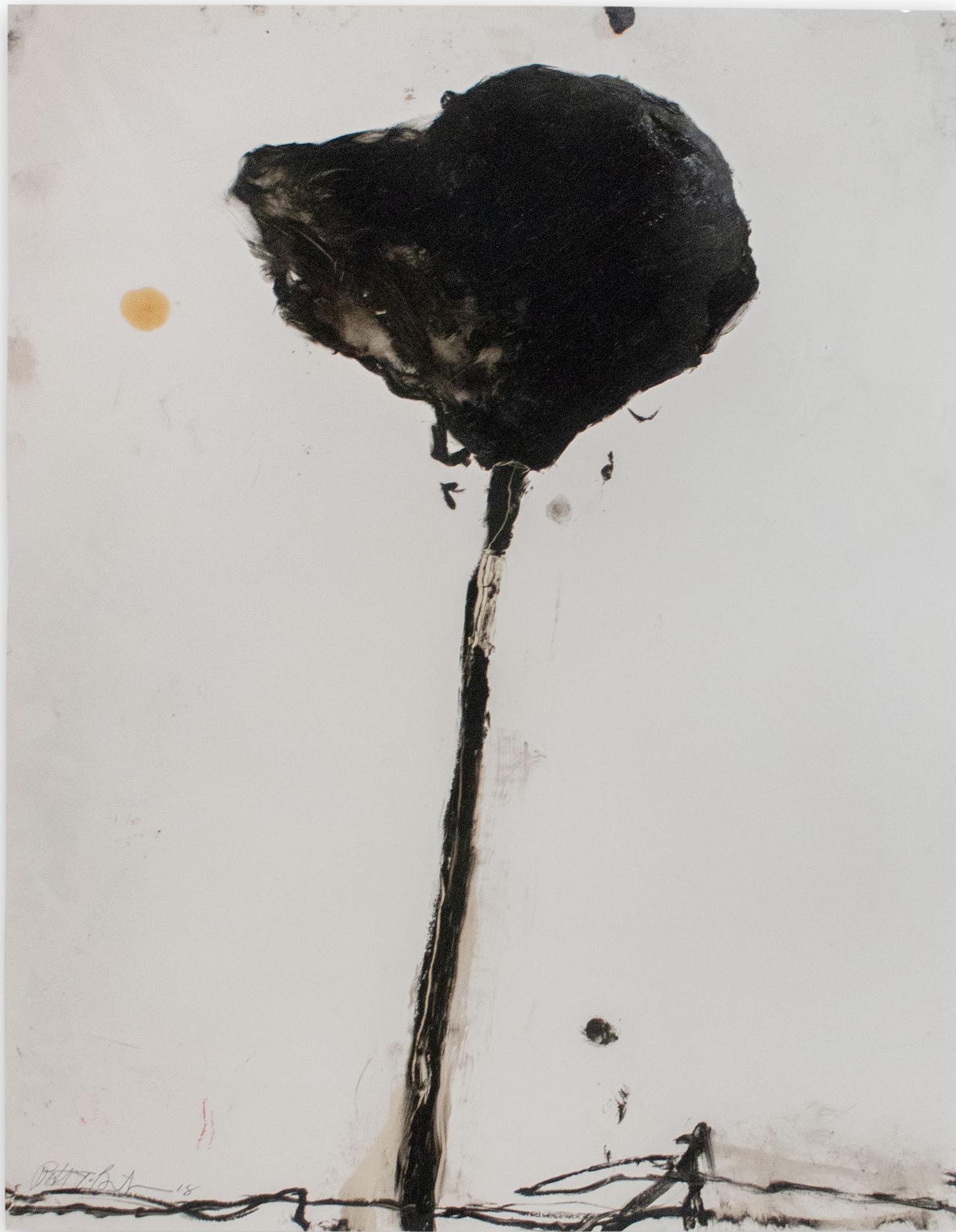 Robert Baribeau, Stem in Black #4 (Abstract Painting) Robert Baribeau, Stem in Black #4 (Abstract Painting)