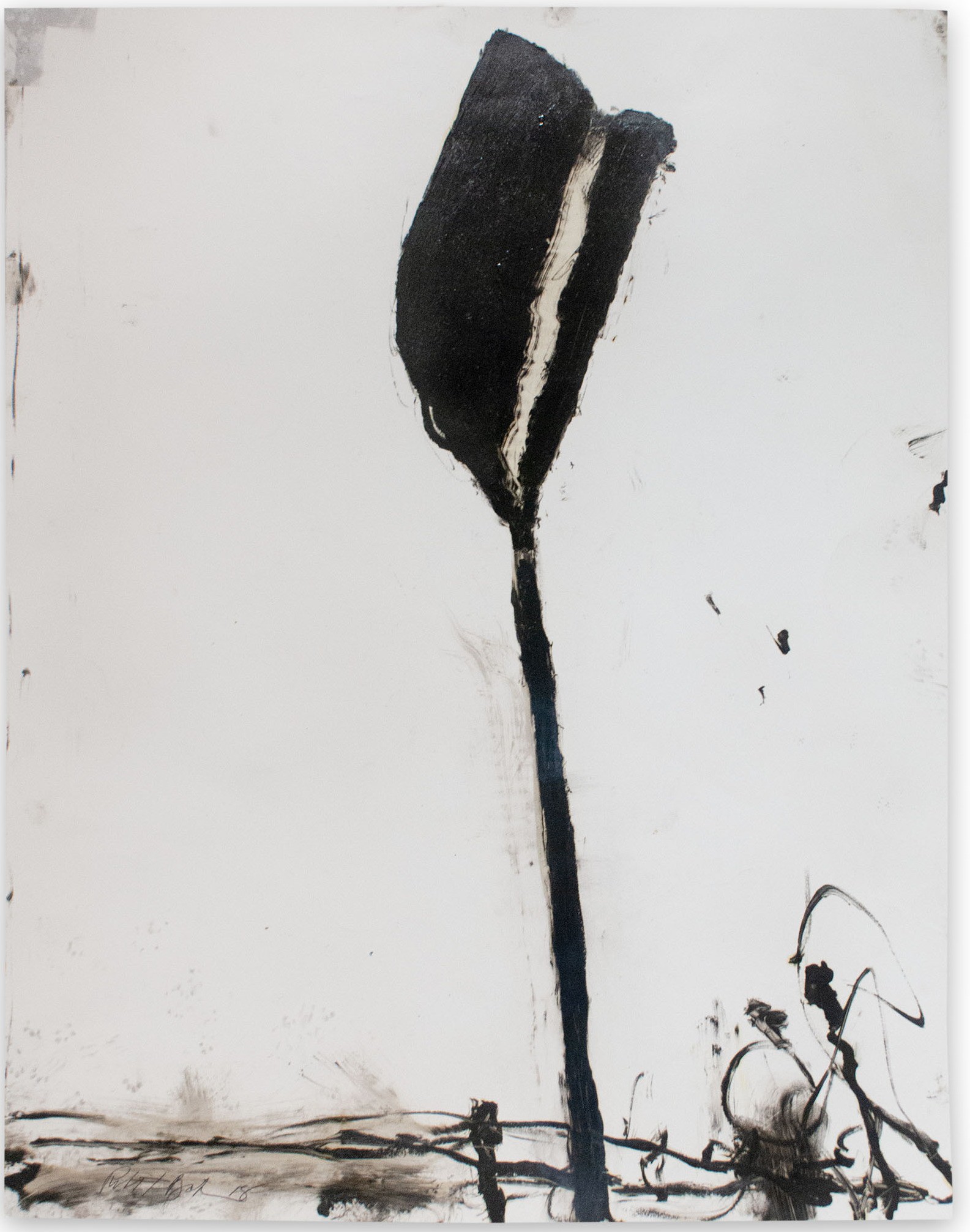 Robert Baribeau, Stem in Black #1 (Abstract Painting) Robert Baribeau, Stem in Black #1 (Abstract Painting)