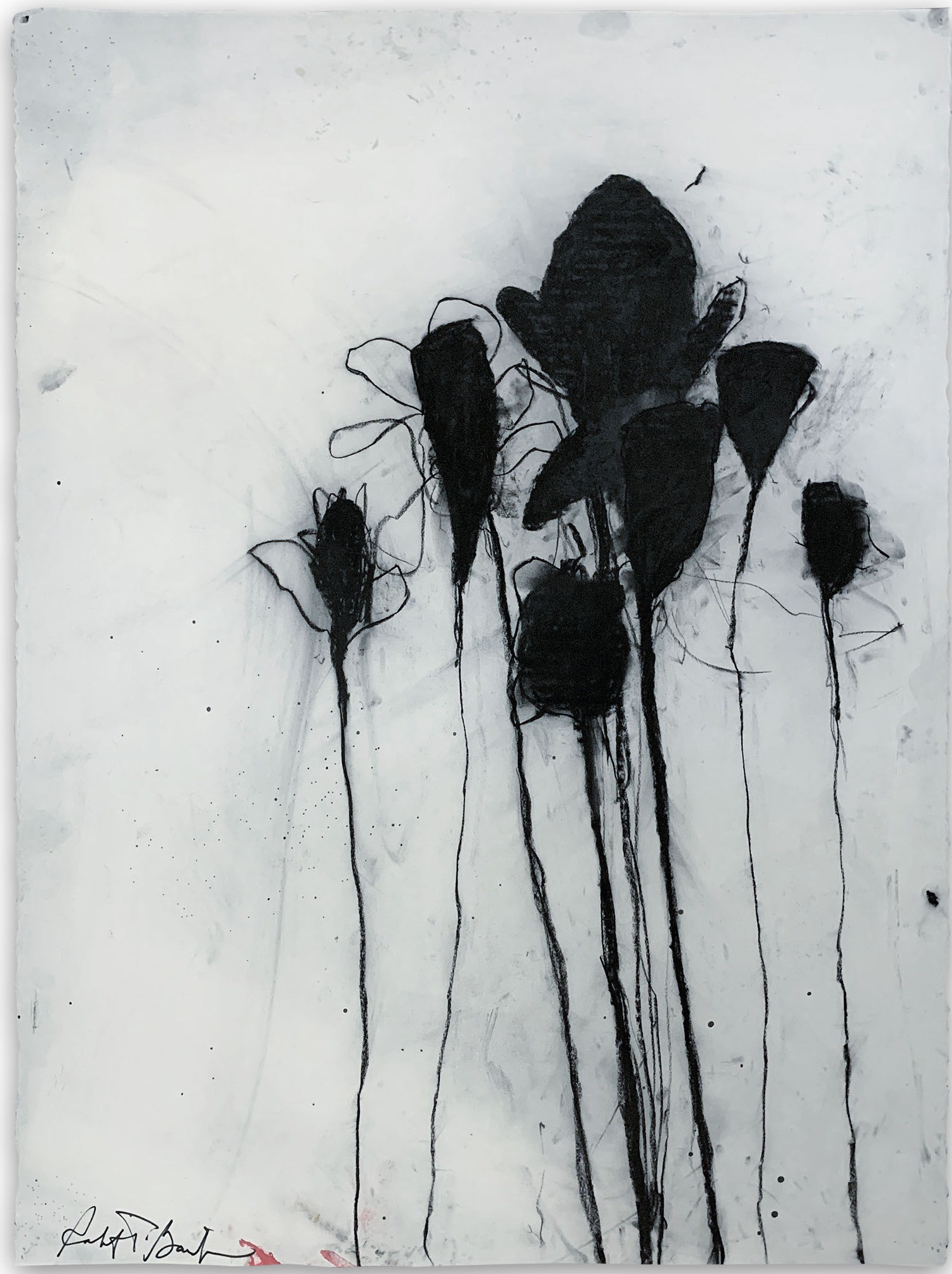 Robert Baribeau, Multiple Stems in Black (Abstract Painting) Robert Baribeau, Multiple Stems in Black (Abstract Painting)
