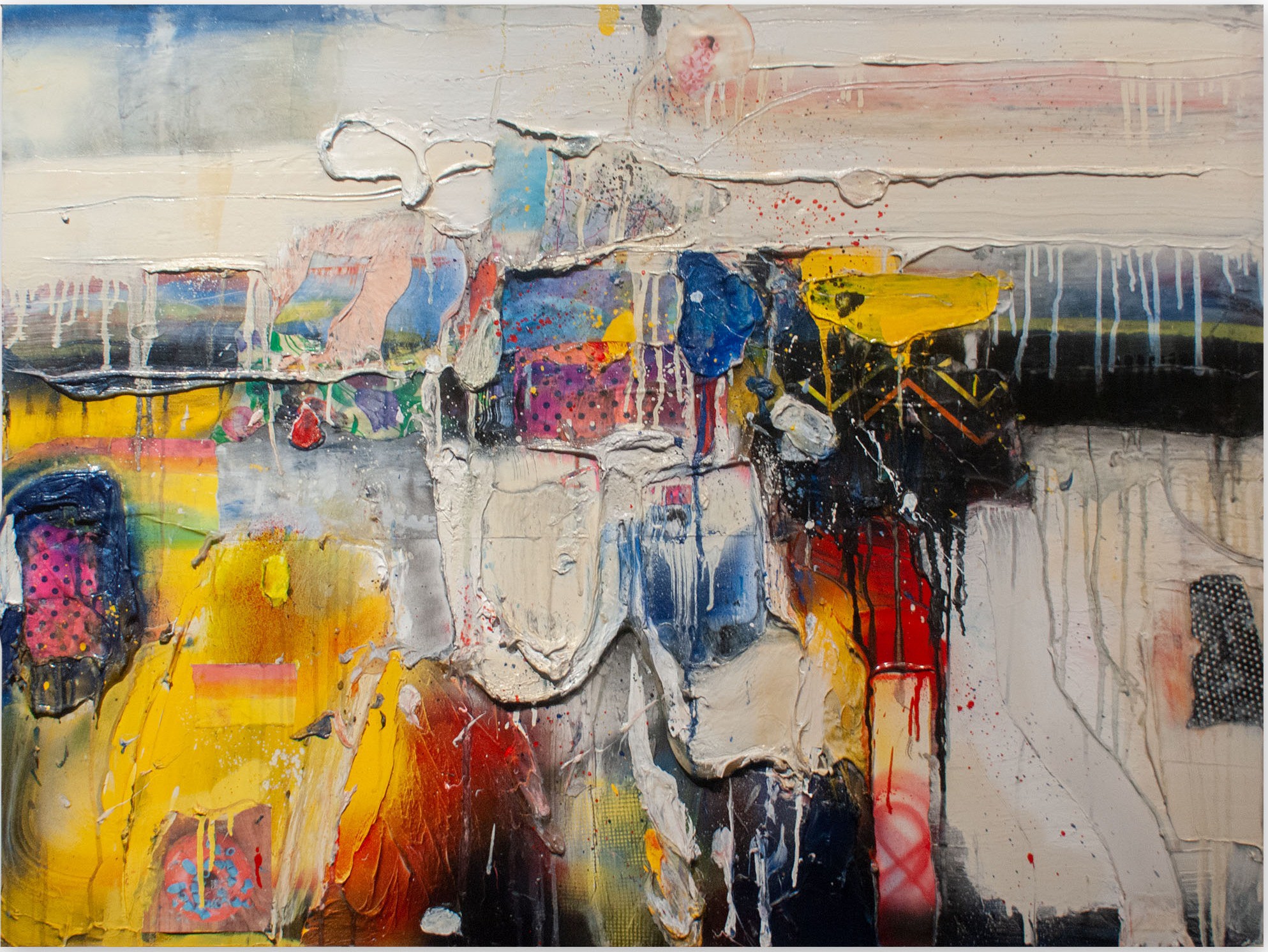 Robert Baribeau, Milbrook in Yellow (Abstract Painting) Robert Baribeau, Milbrook in Yellow (Abstract Painting)