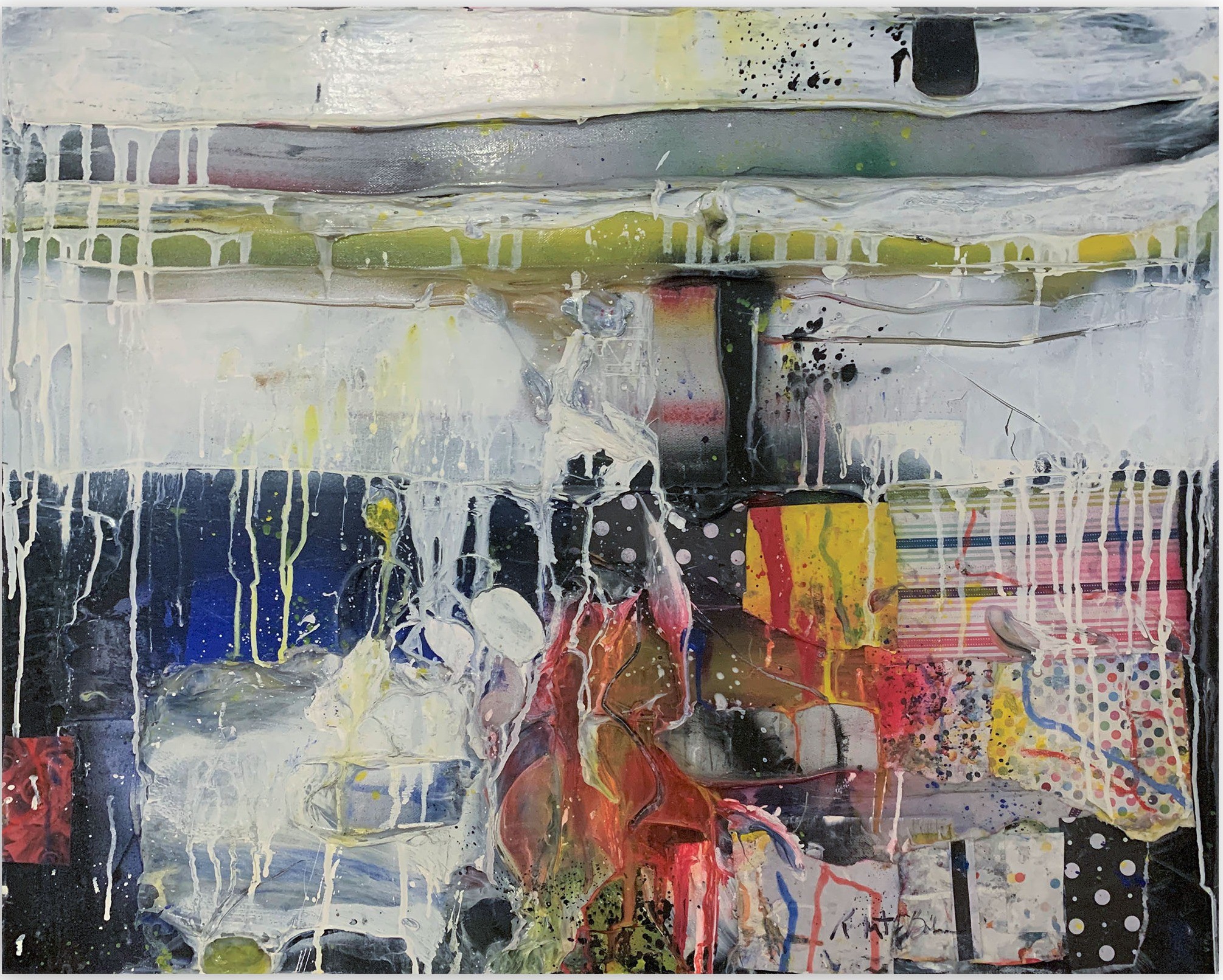 Robert Baribeau, Milbrook in Pink (Abstract Painting) Robert Baribeau, Milbrook in Pink (Abstract Painting)
