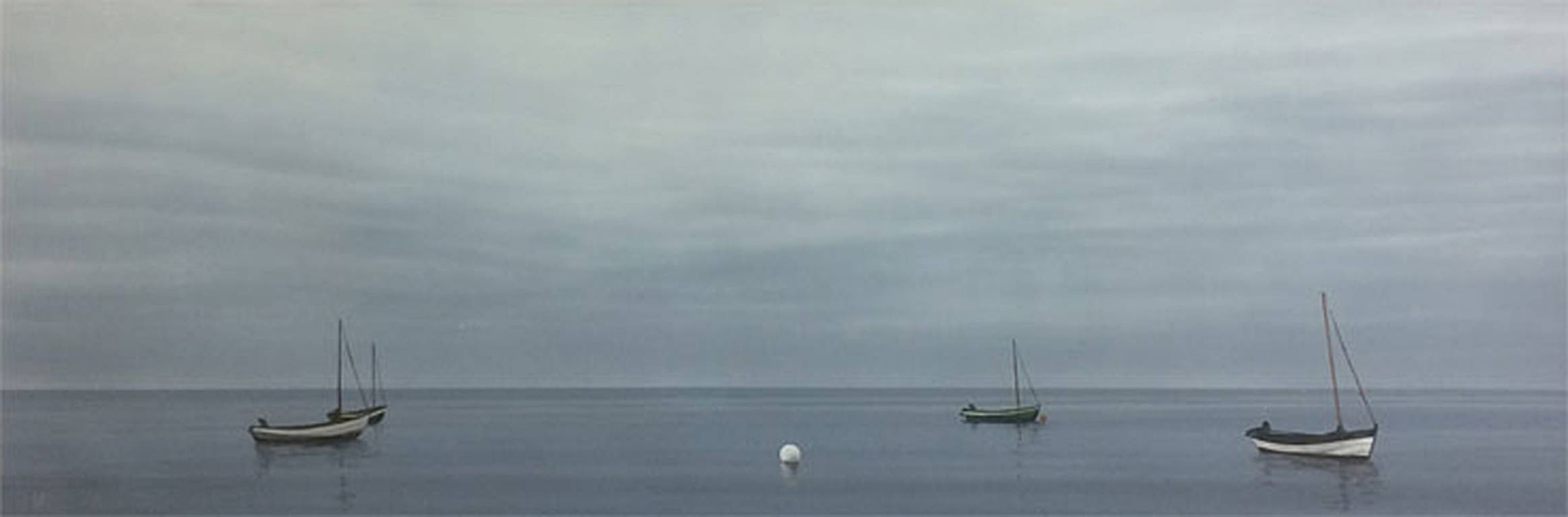 Terry Watts, Grey dawn with boats Terry Watts, Grey dawn with boats