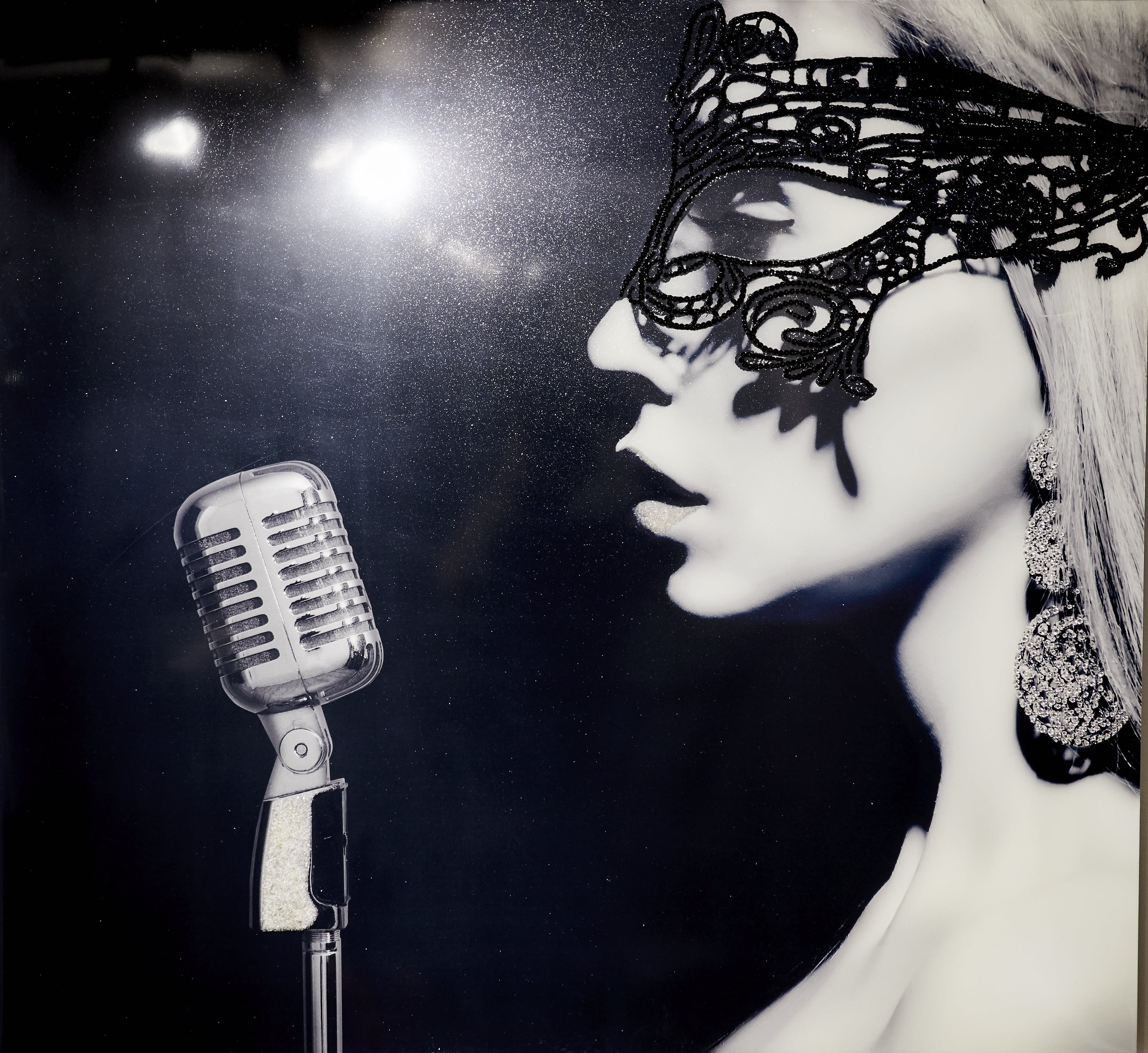 Angela Gomes, Lady with diamond mask Angela Gomes, Lady with diamond mask