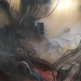 Painting, Dead city, Natalia Byrdina