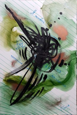 Peinture, Notebook of a still living child (series Dead City), Natalia Byrdina