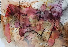 Peinture, The plan of the deceased house (series Dead City), Natalia Byrdina