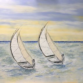 Gemälde, Regate Atlantique, Ysabel Laffitte