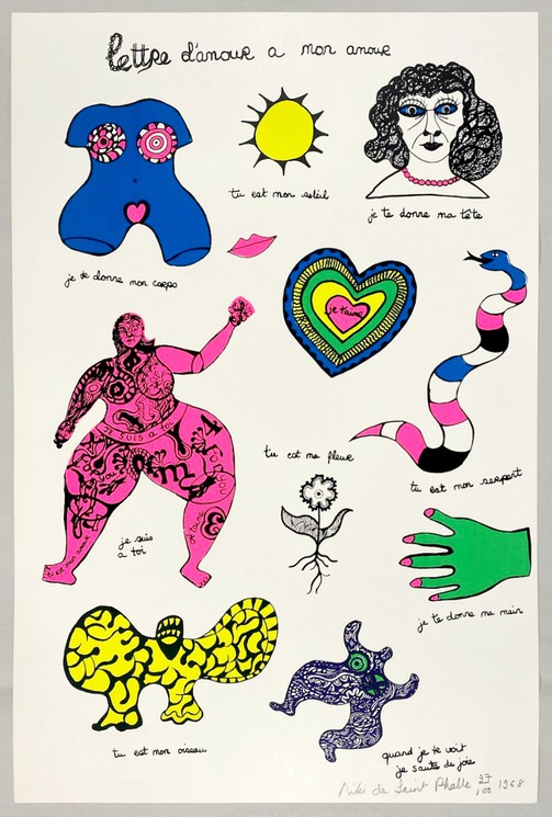 vigtigste i mellemtiden diameter ▷ Lettre d'amour à mon amour by Niki de Saint Phalle, 1968 | Print |  Artsper (1011537)