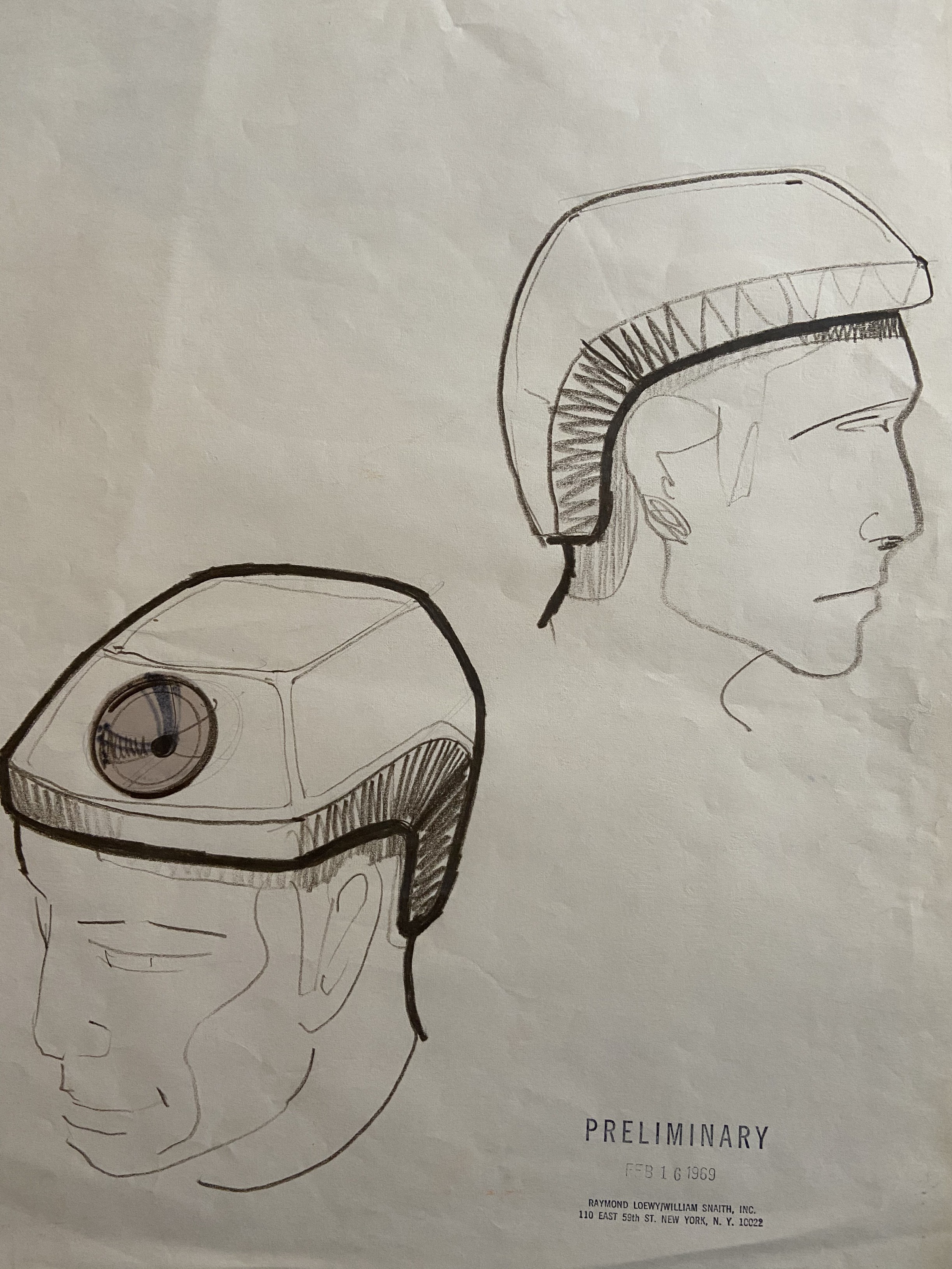 Raymond Loewy, Two helmeted men Raymond Loewy, Two helmeted men