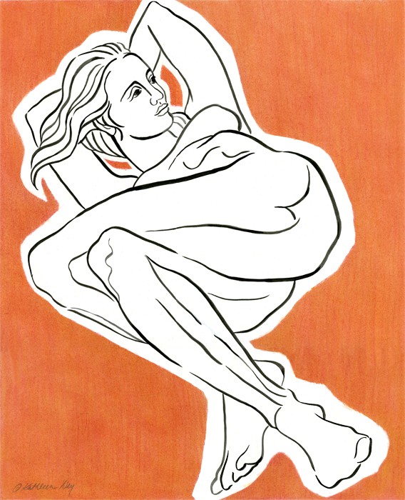 Kathleen Ney, Female Figure in Tangerine Kathleen Ney, Female Figure in Tangerine