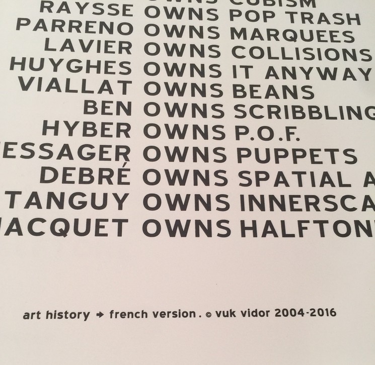 Vuk Vidor, French Art History (C), Édition sur papier Canson