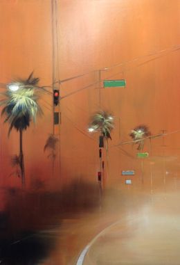 Painting, Sunset Boulevard, Martine Sigolet