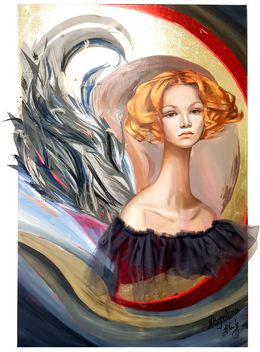 Painting, Chastity angel, Natalia Byrdina