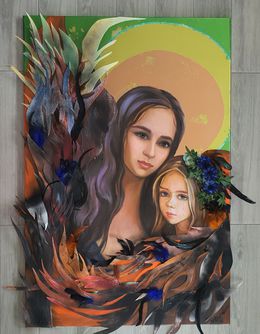 Painting, Angel of mercy, Natalia Byrdina