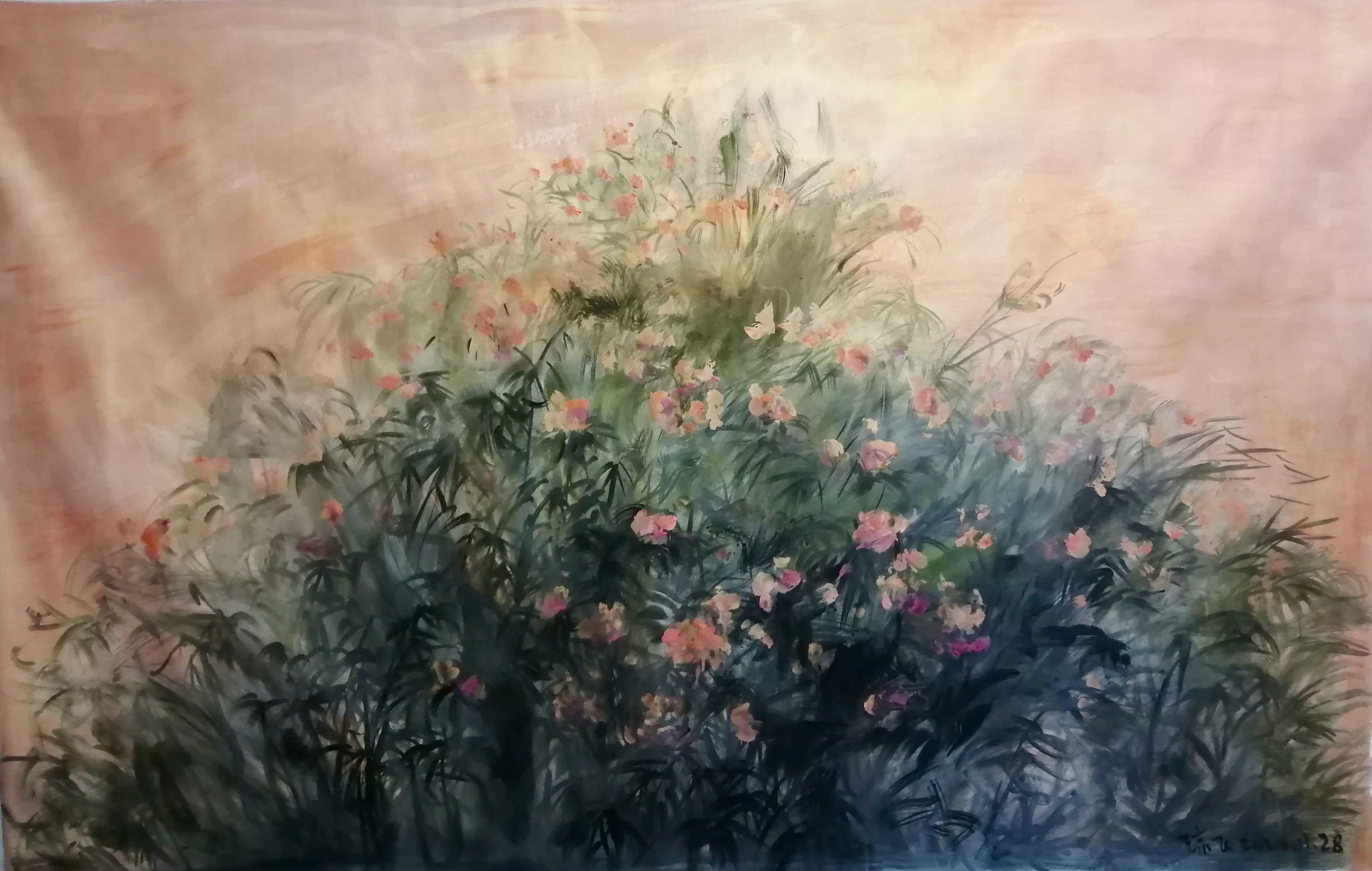 Qiongfei Zhang, Fleurs au soleil couchant Qiongfei Zhang, Fleurs au soleil couchant