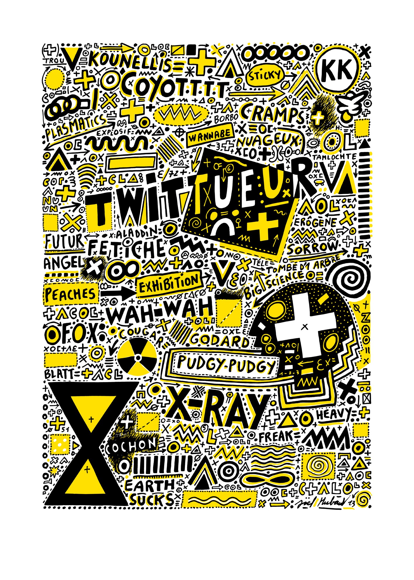 Joël Hubaut, Twittueur X-ray Joël Hubaut, Twittueur X-ray