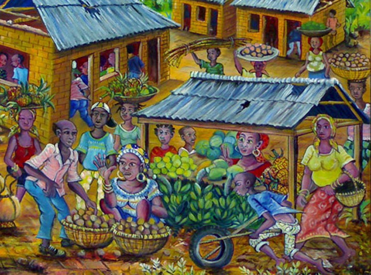 ▷ Bush Market III by Angu Walters, 2005, Painting