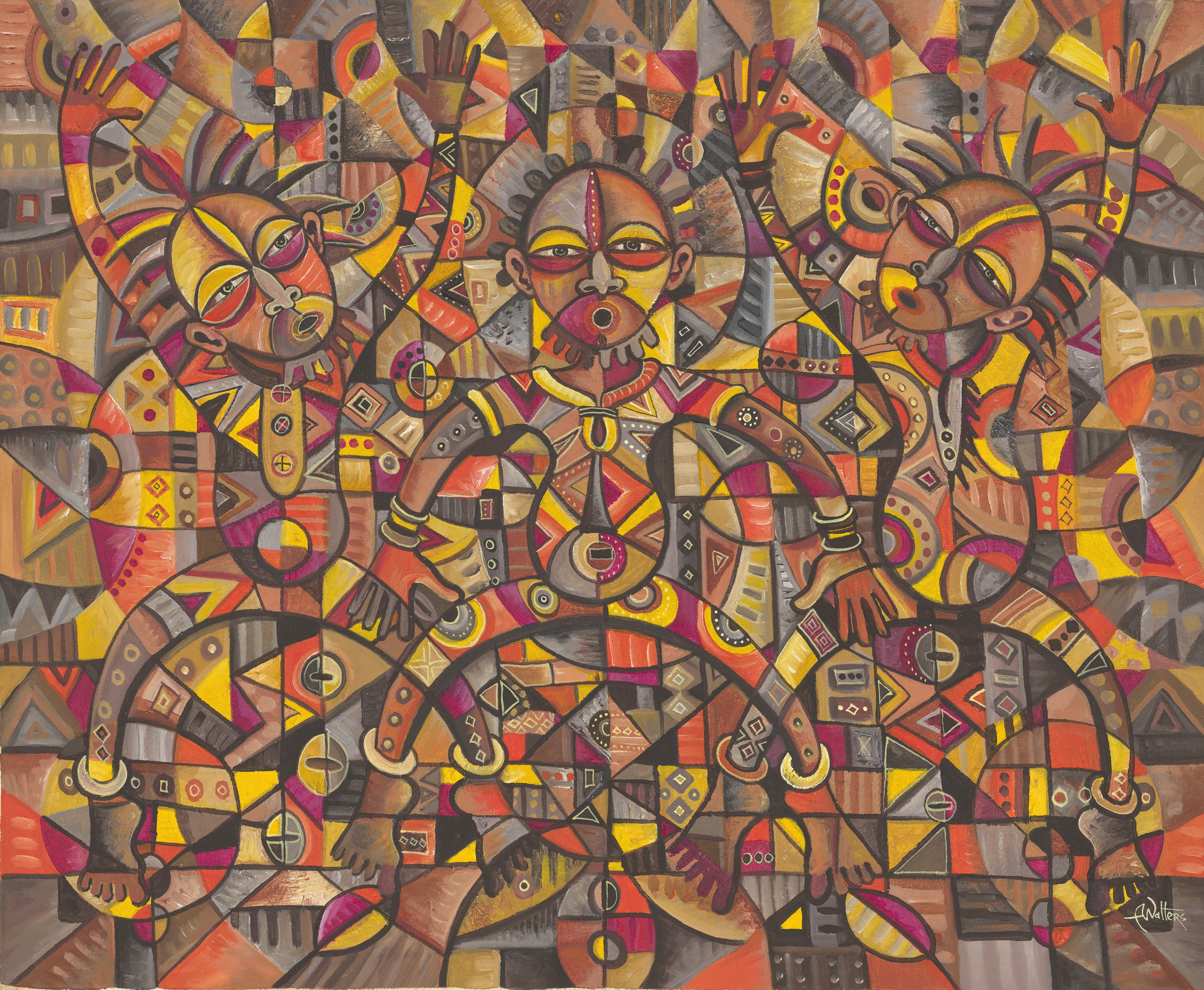 Angu Walters, African Dancers giclée art print Angu Walters, African Dancers giclée art print