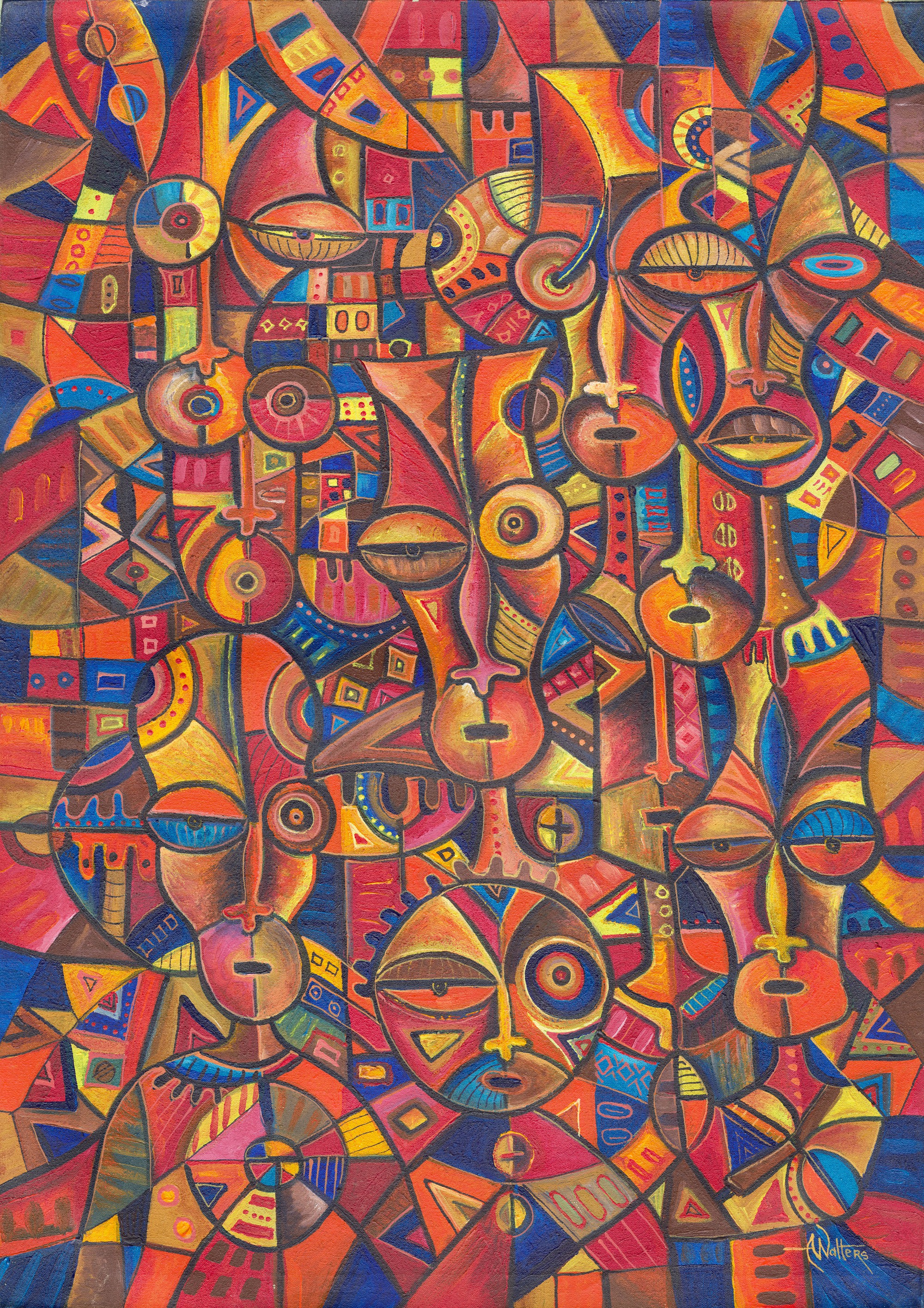 Angu Walters, Faces VI giclée art print Angu Walters, Faces VI giclée art print