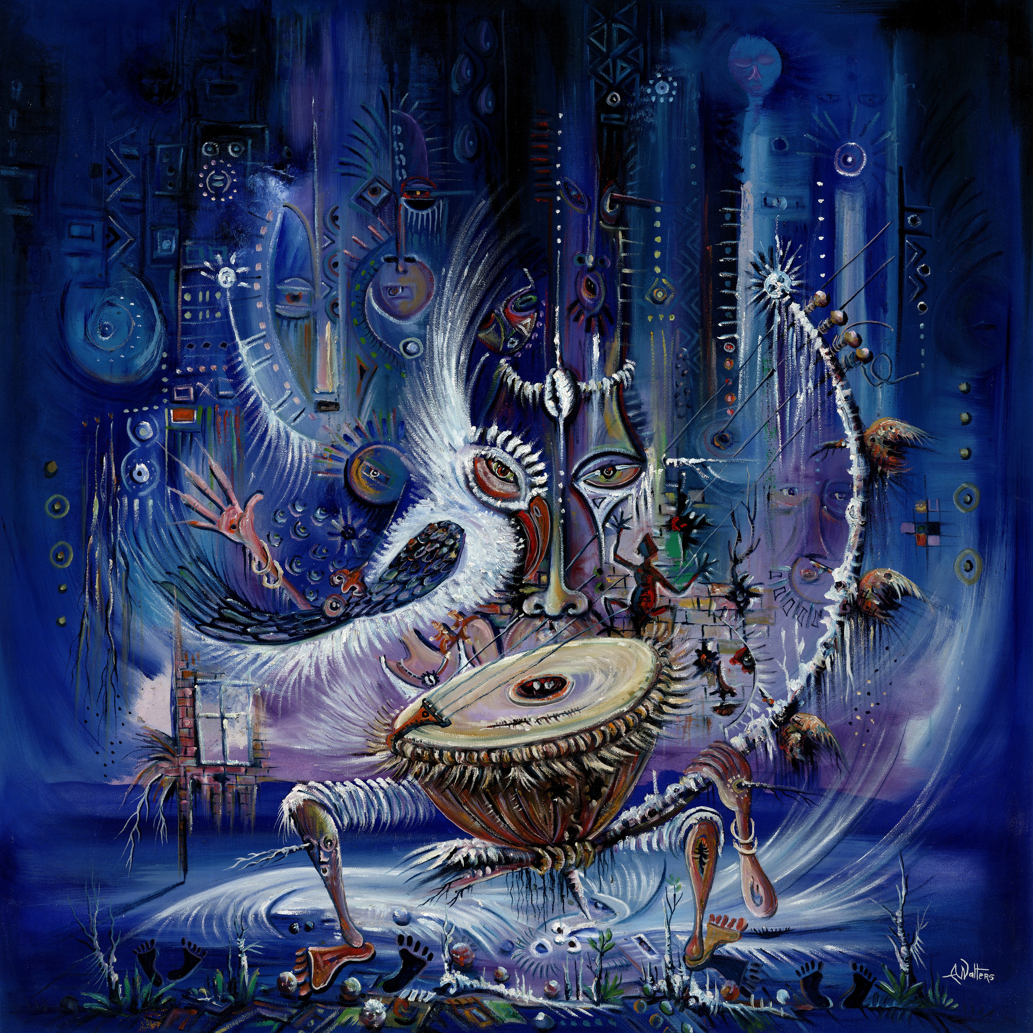 Angu Walters, Kora Player III giclée art print Angu Walters, Kora Player III giclée art print