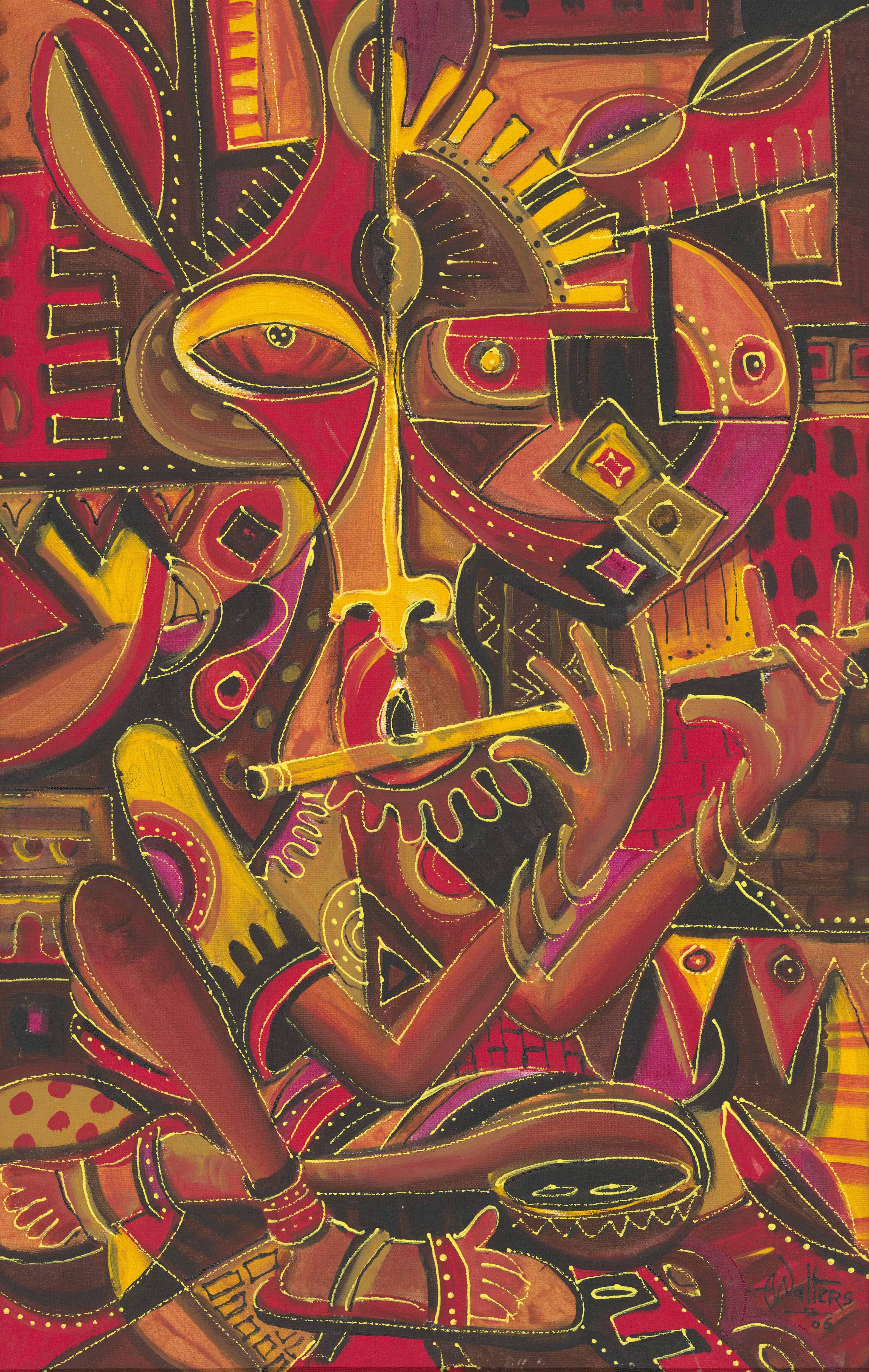 Angu Walters, The Flutist giclée art print Angu Walters, The Flutist giclée art print