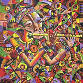 Painting, The Flutist III, Angu Walters