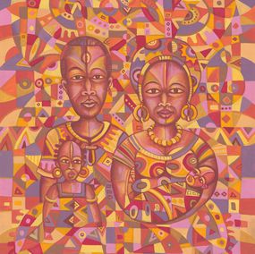 Painting, The Happy Family XXI, Angu Walters