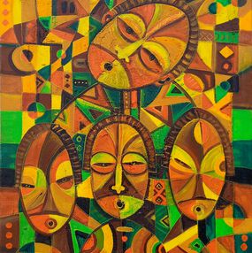 Painting, Triplets, Angu Walters
