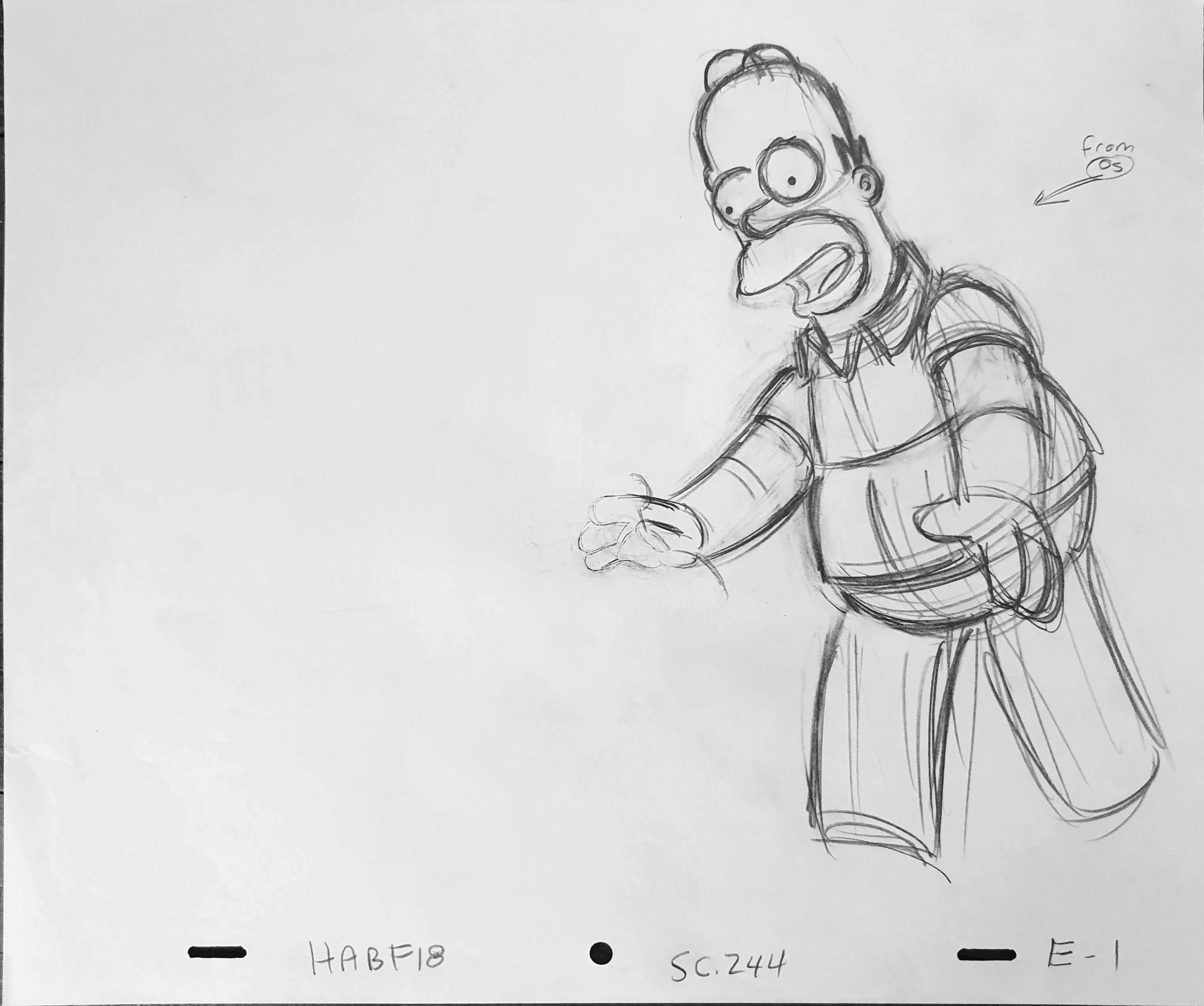 Homer Simpson by Matt Groening, 1999 Fine Art Drawings Artsper