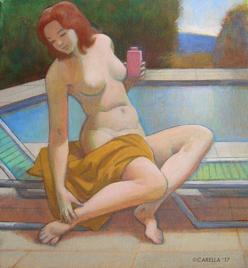 Peter Carella, Nude by a Pool Peter Carella, Nude by a Pool