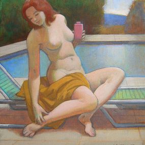 Peinture, Nude by a Pool, Peter Carella
