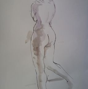 Dessin, Standing nude with hands on shoulder, Joyce Arimatsu