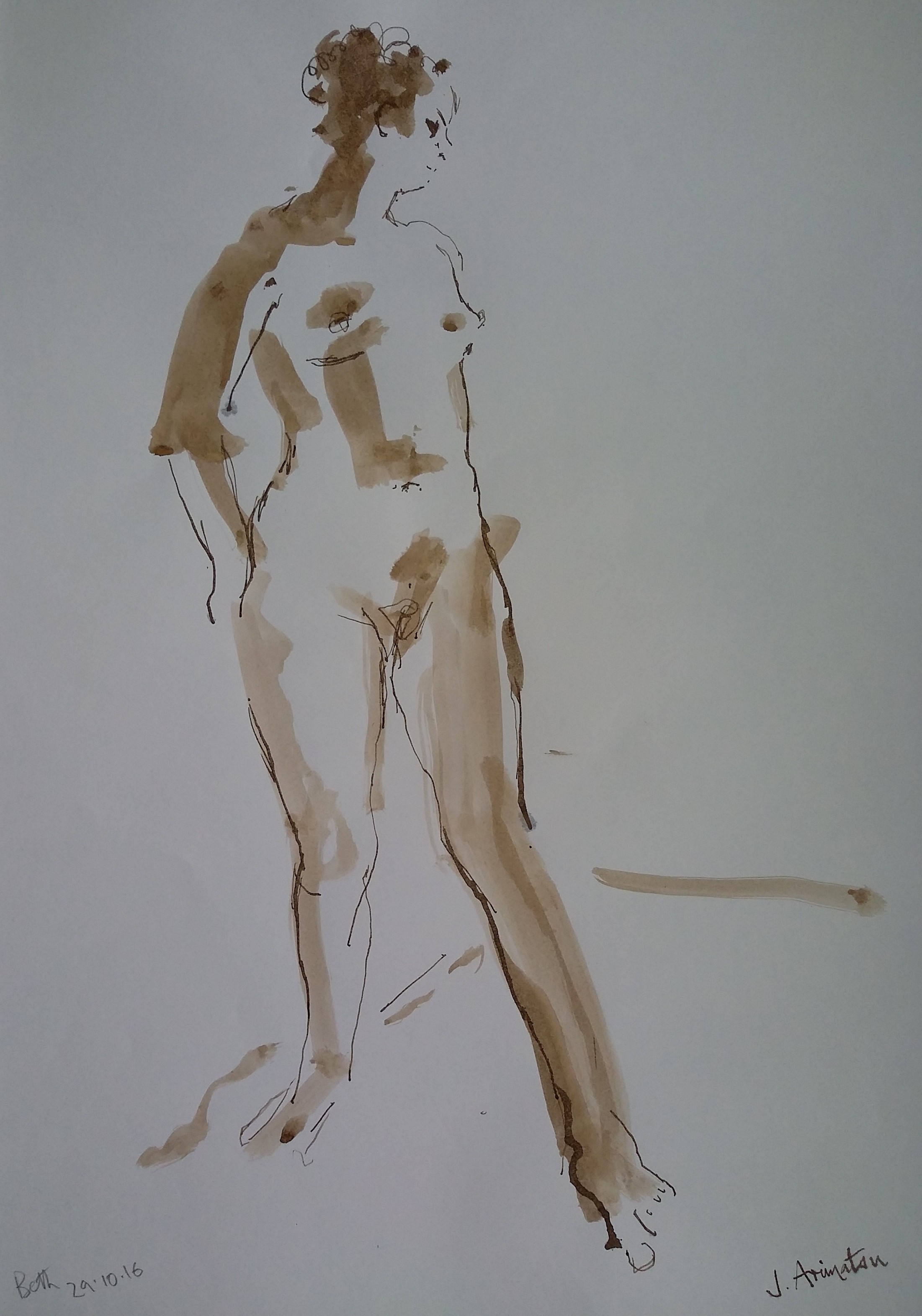 Joyce Arimatsu, Standing nude turning Joyce Arimatsu, Standing nude turning