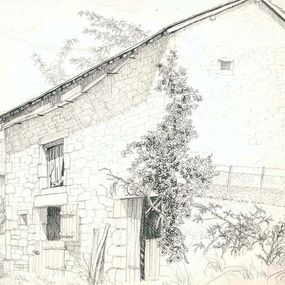 Dibujo, Countryside house in Ladrat, André Roland Brudieux