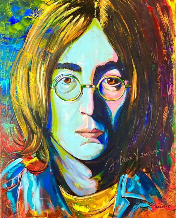 John Lennon by Haim Sherrf, 2020 | Painting | Artsper (1047435)