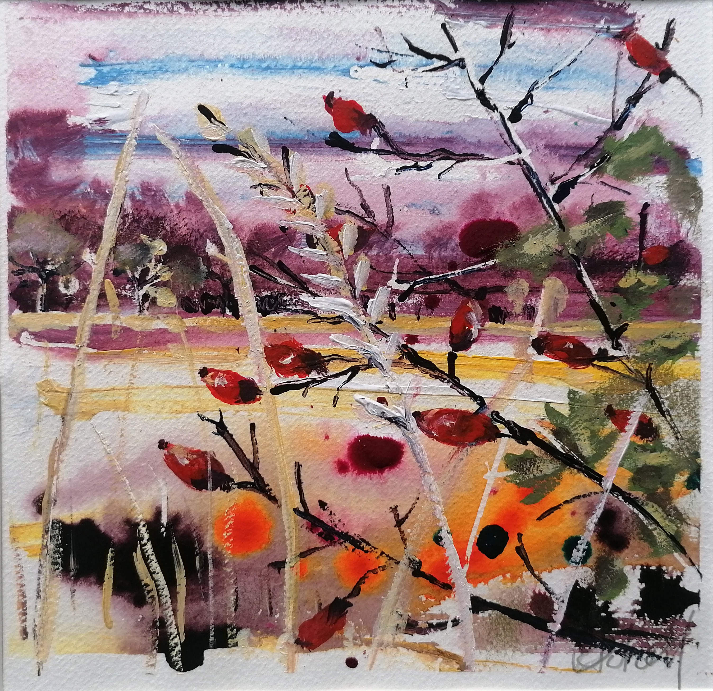 Rachael Dalzell, Rosehips in Winter Rachael Dalzell, Rosehips in Winter