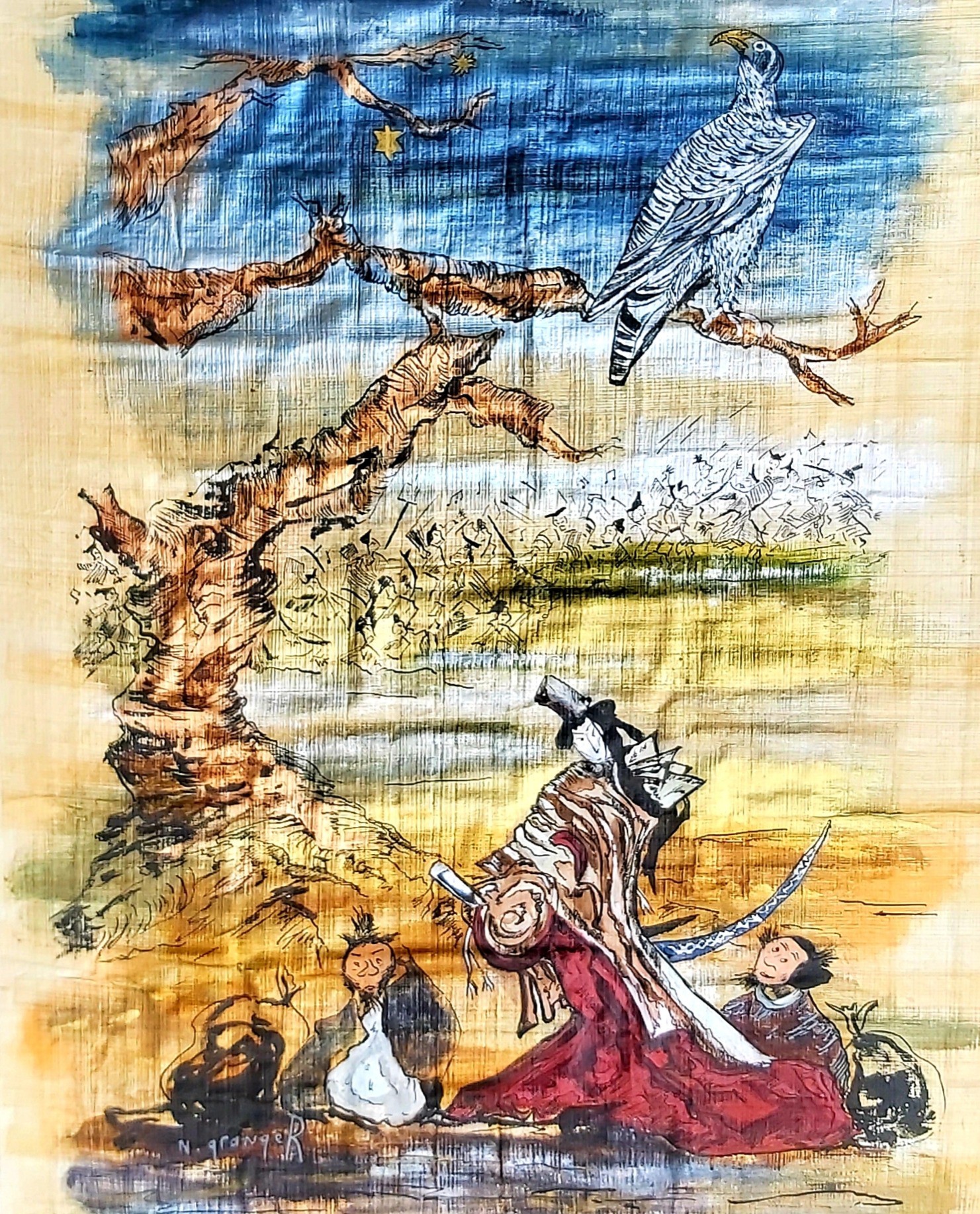 Noël Granger, La fin du combat / le repos de la reine guerrière Noël Granger, La fin du combat / le repos de la reine guerrière
