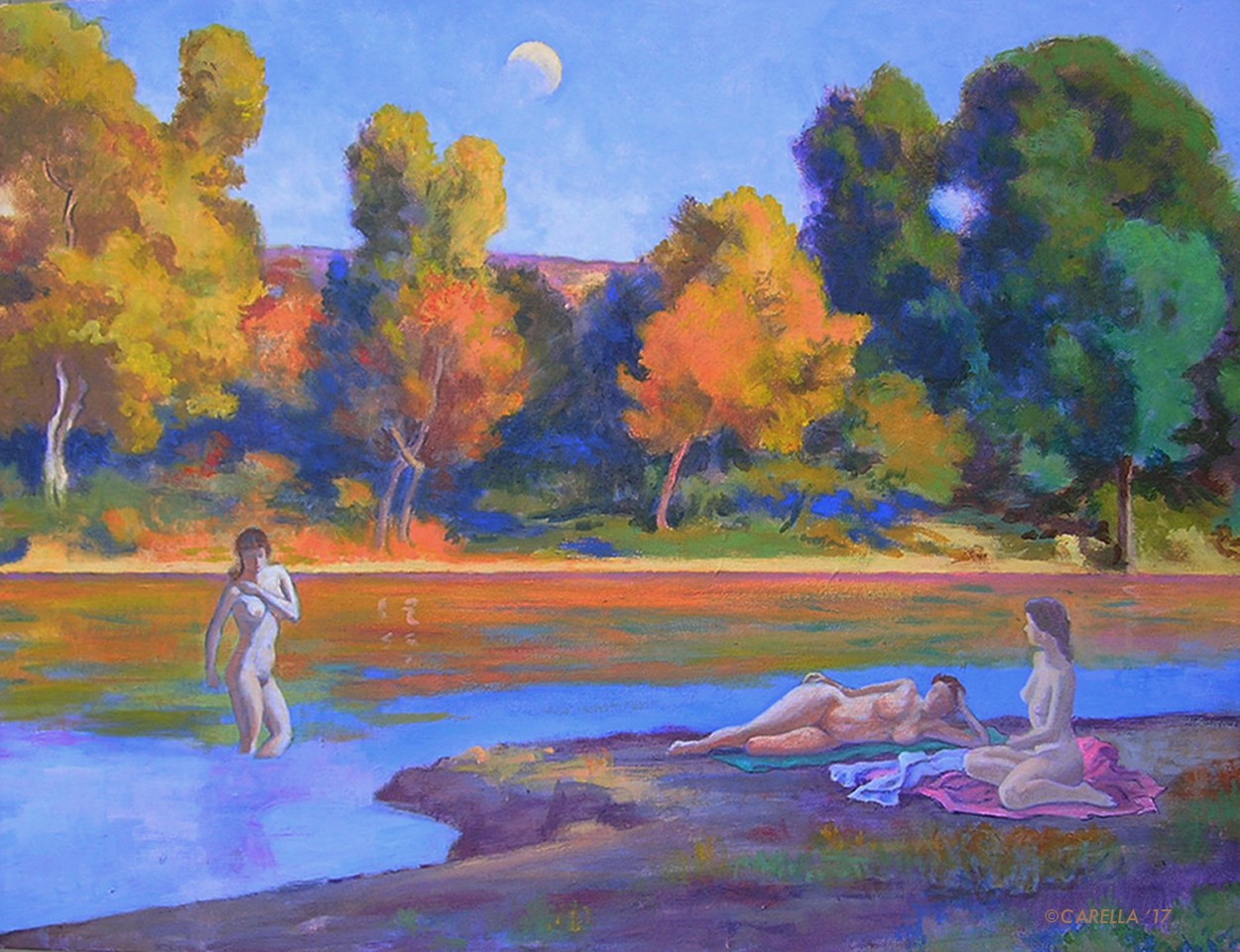 Peter Carella, Bathers by a River Peter Carella, Bathers by a River