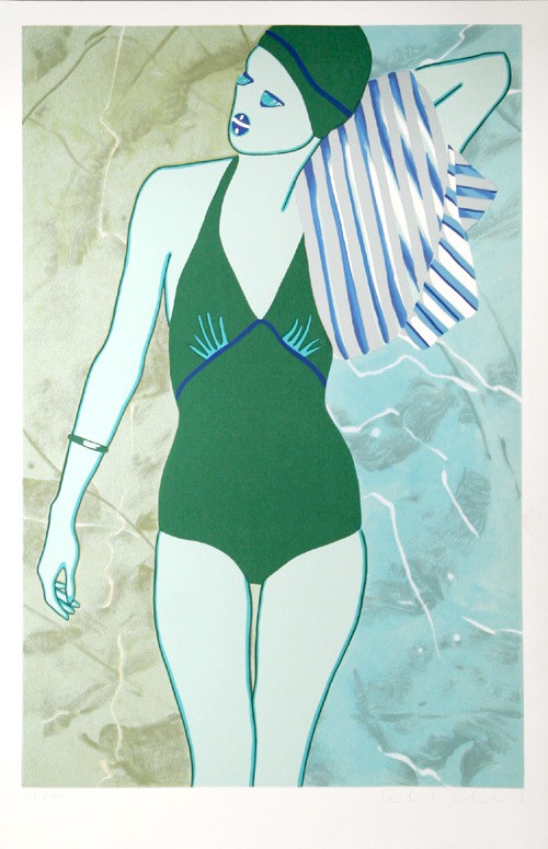 Kiki Kogelnik, Bathing in green Kiki Kogelnik, Bathing in green