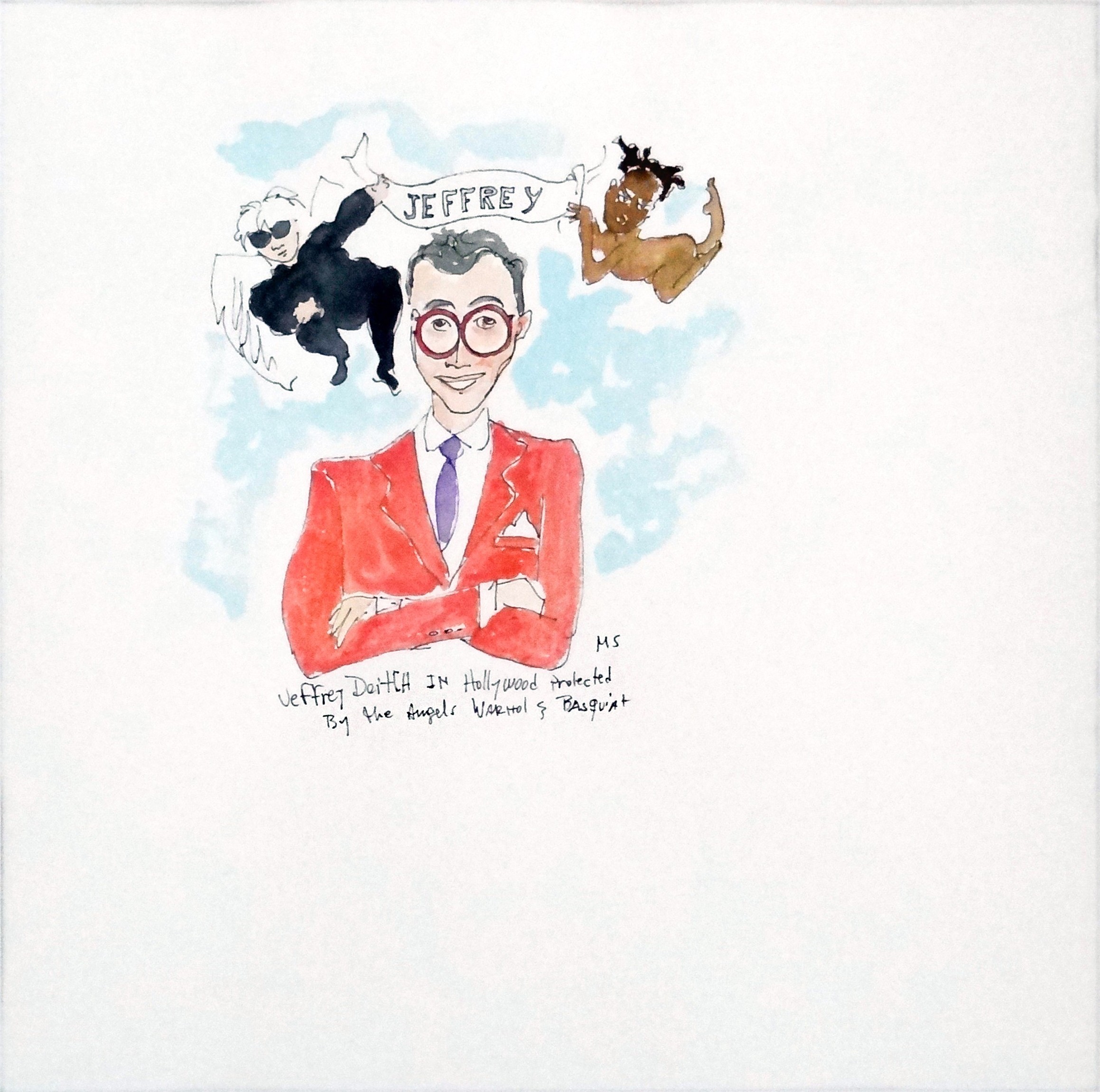 Manuel Santelices, Jeffrey Deitch Protected by His Angels Warhol and Basquiat Manuel Santelices, Jeffrey Deitch Protected by His Angels Warhol and Basquiat