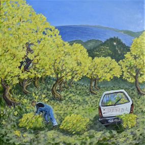 Gemälde, Mimosa Harvest, Linda McCluskey