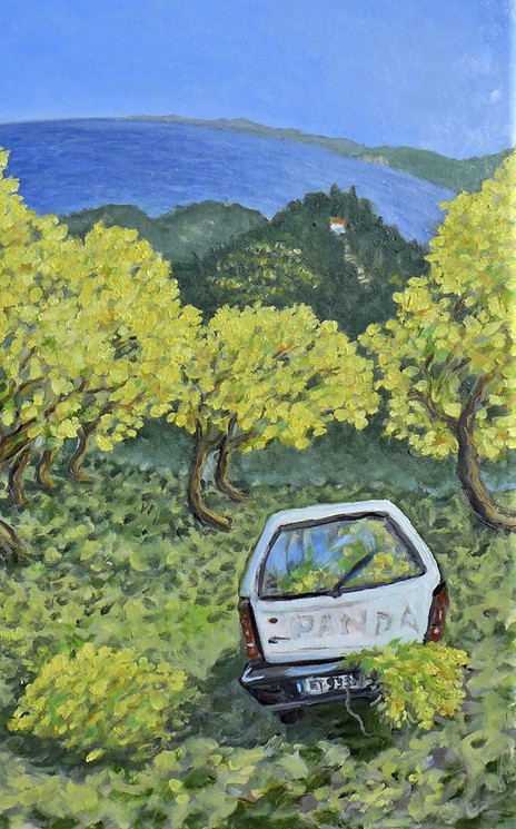 Linda McCluskey, Mimosa Harvest, Painting on canvas