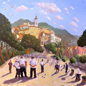 Gemälde, Pétanque à Bordighera, Linda McCluskey